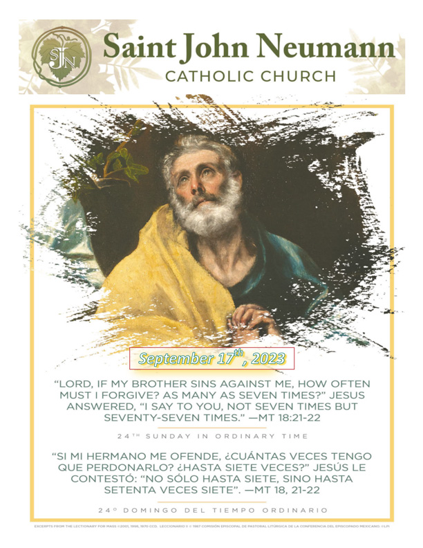 September 17, 2023 "Twenty-Fourth Sunday In Ordinary Time"