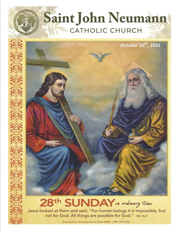 October 10, 2021 "28th Sunday in Ordinary Time"