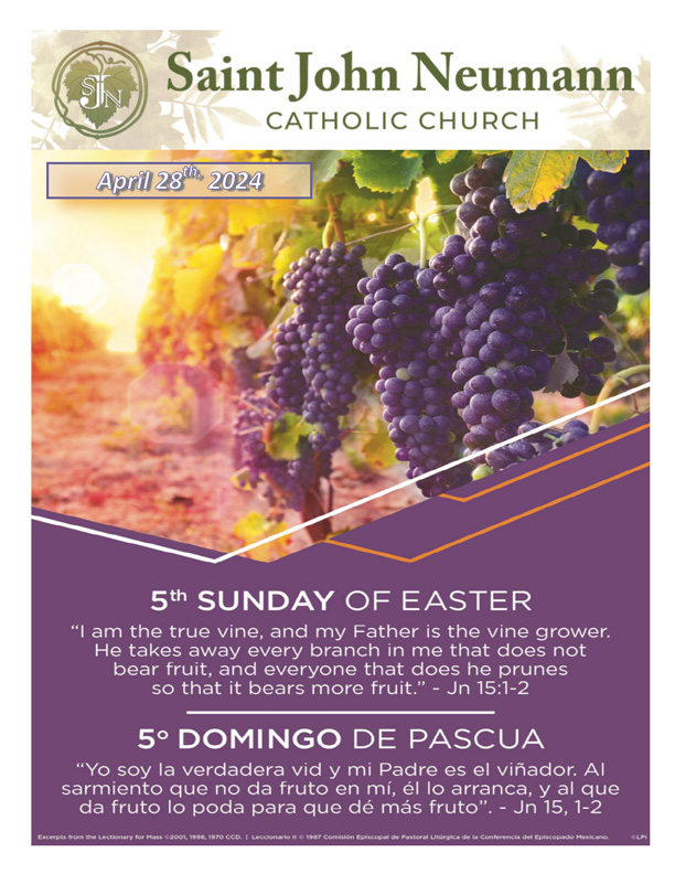 April 28, 2024 "Fifth Sunday Of Easter"