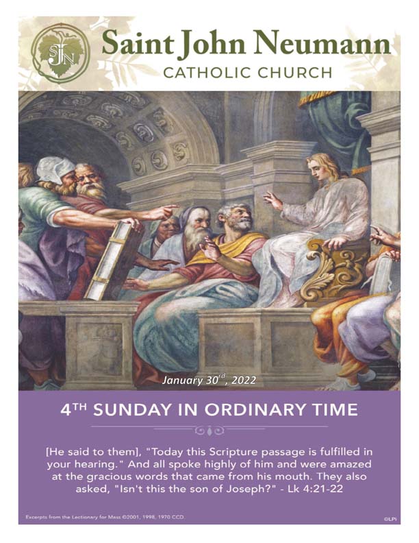 January 30, 2022 "4th Sunday in Ordinary Time"