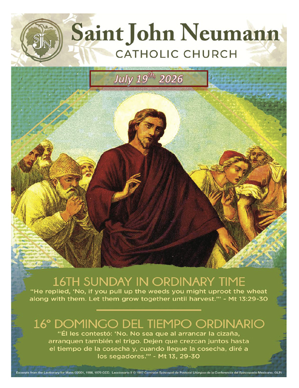 July 19, 2026 "19th Sunday In Ordinary Time"