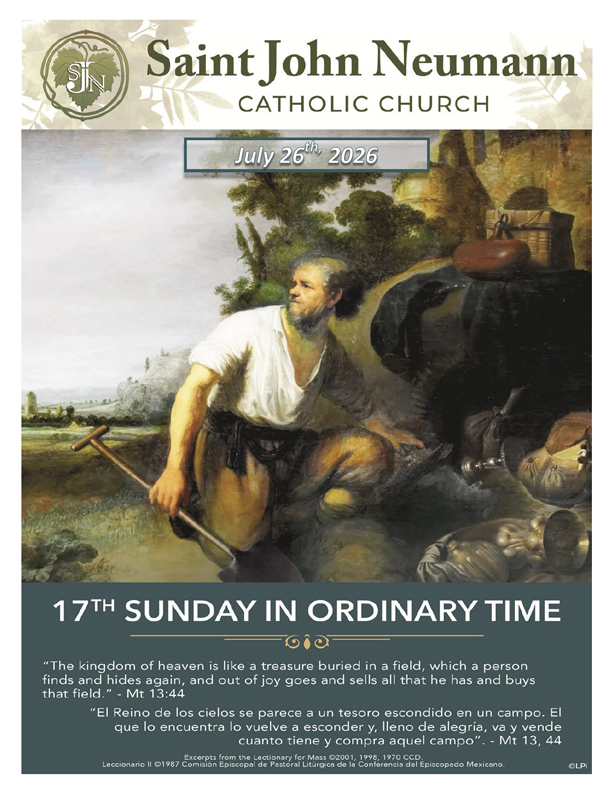 July 26, 2026 "17th Sunday In Ordinary Time"