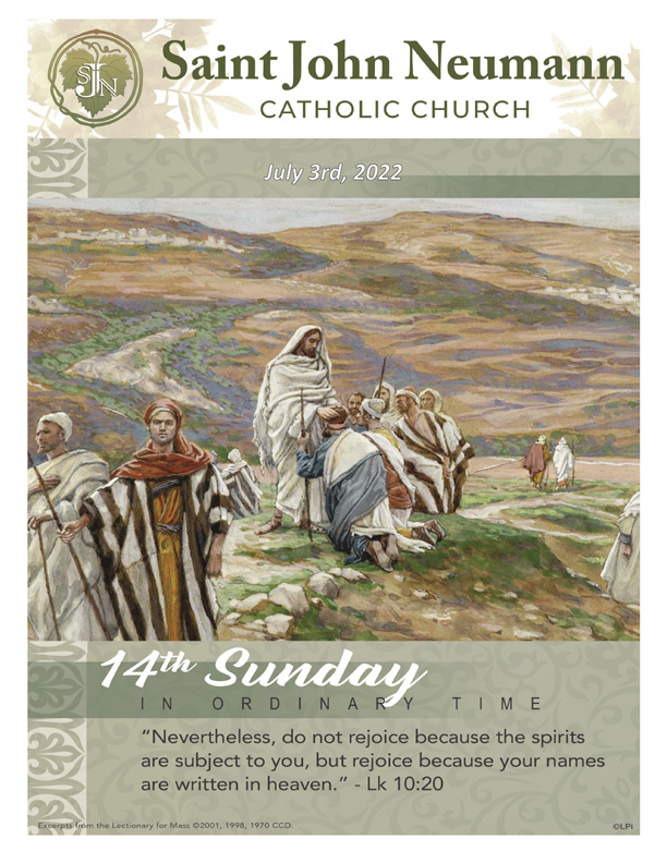 July 3, 2022, "14th Sunday In Ordinary Time"