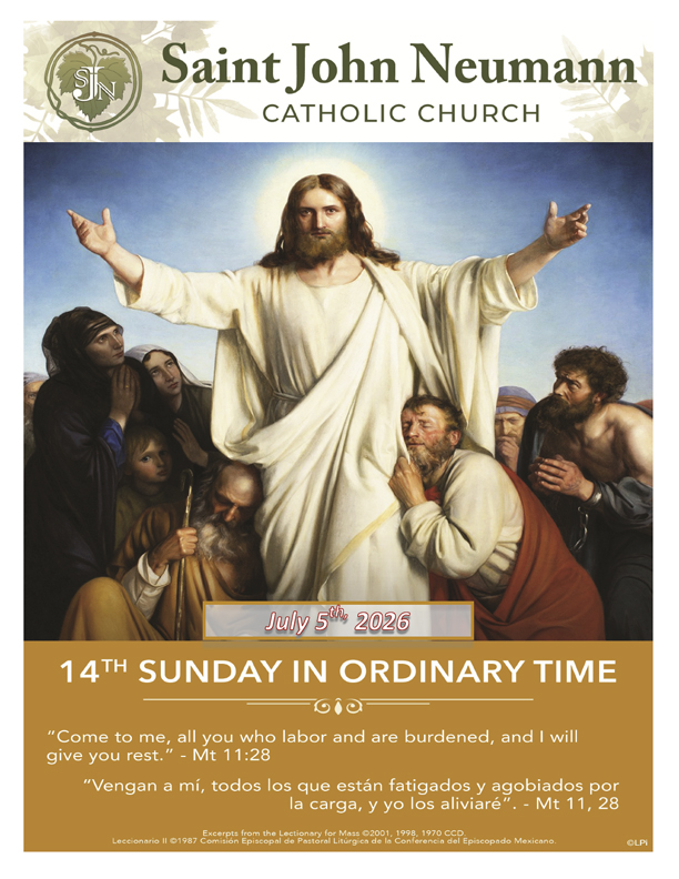 July 5, 2026 "14th Sunday In Ordinary Time"