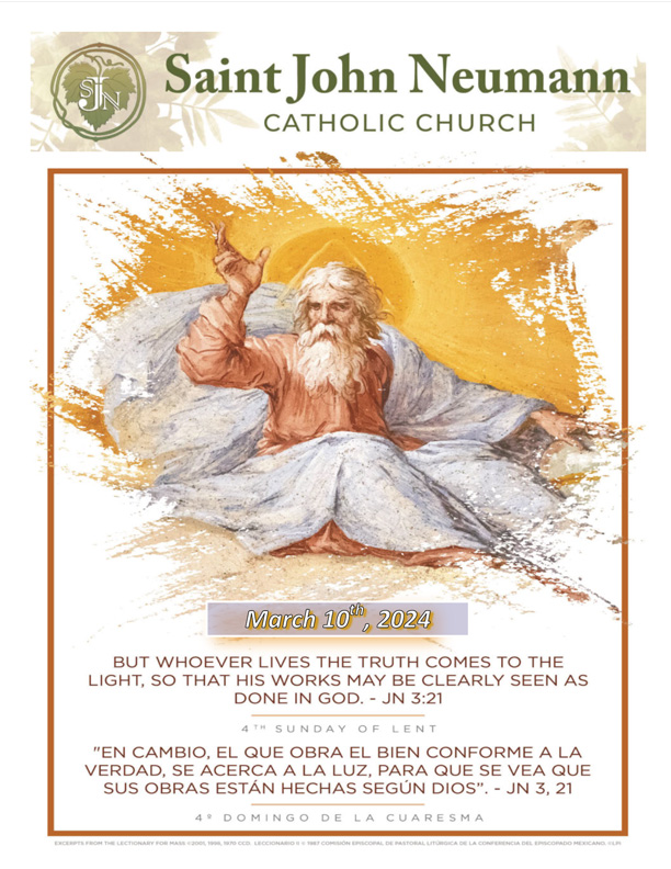 March 10, 2024 "Fourth Sunday Of Lent"