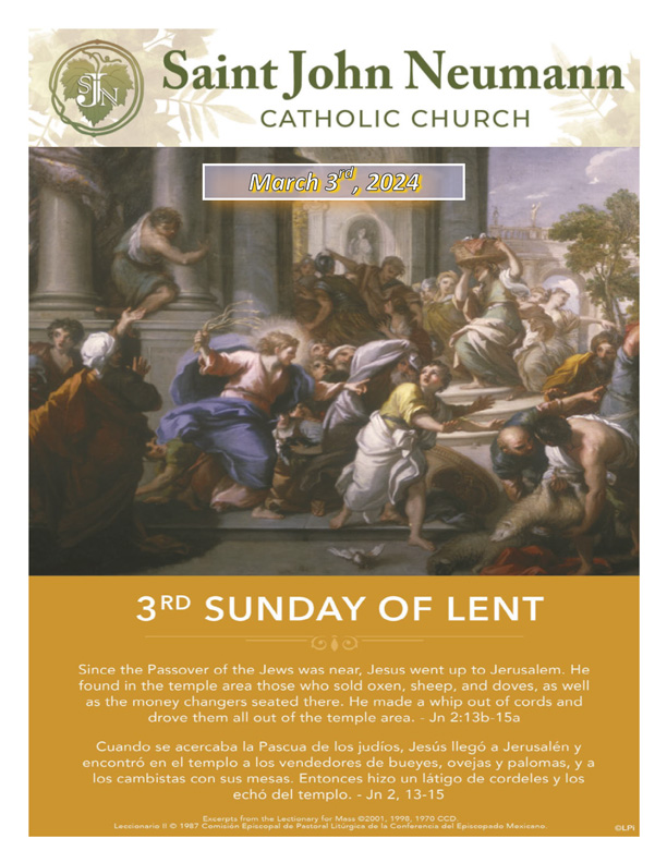 March 3rd, 2024 "Third Sunday Of Lent"