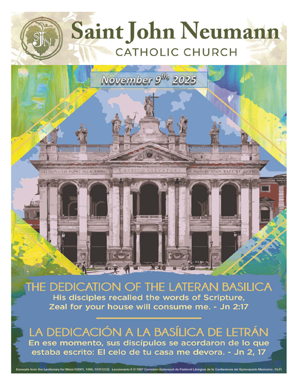 November 9, 2025 "The Dedication Of The Lateran Basilica"