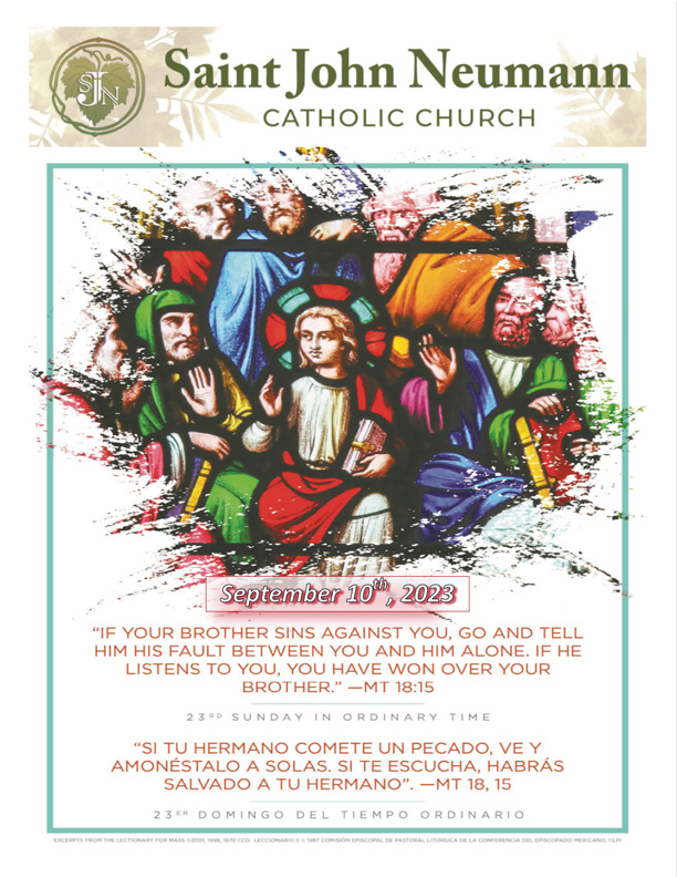 September 10, 2023 "23rd Sunday In Ordinary Time"