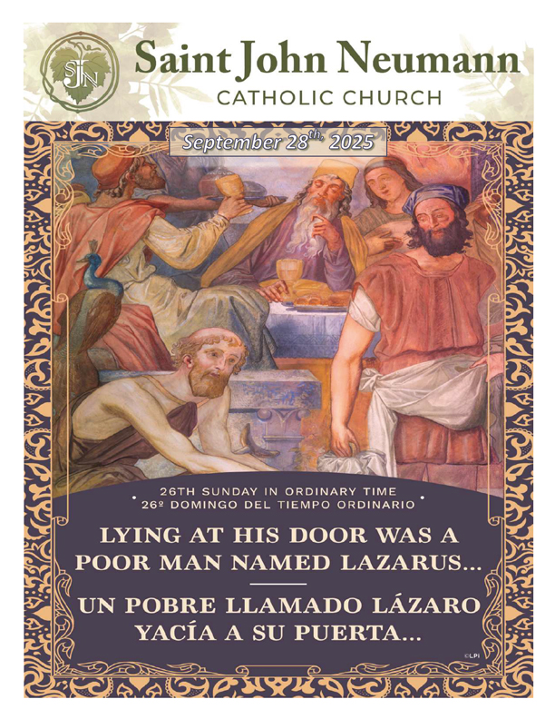 September 28, 2025 "26th Sunday In Ordinary Time"